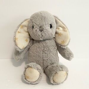 Cloud B Gray Bunny Plush Stuffed Animal Toy Hugginz Star Embroidered Eyes 8”